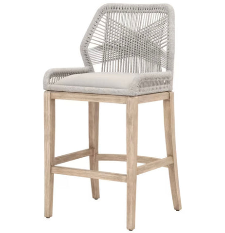 Loom Taupe Rope Barstool
