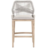 Lomis Light Taupe Rope Barstool