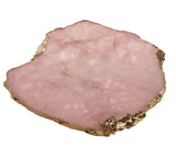 Kita Rose Quartz Stone Platter - Herringbone and Company