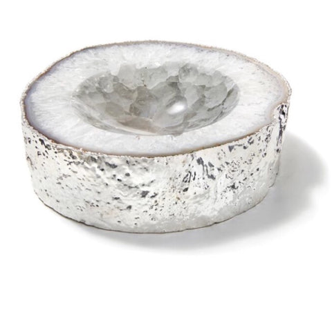 Casa Natural Crystal Quartz Stone Bowl - Herringbone and Company