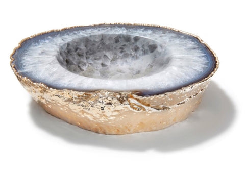 Casa Natural Crystal Quartz Stone Bowl - Herringbone and Company