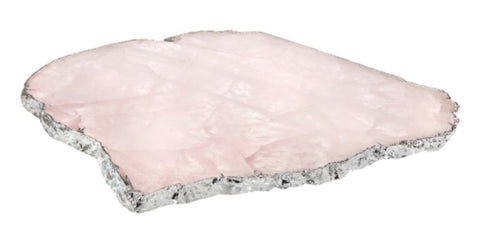 Kita Rose Quartz Stone Platter - Herringbone and Company