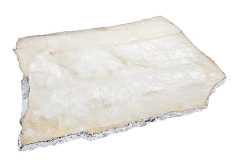 Kita Crystal Quartz Stone Platter - Herringbone and Company