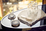 Kita Crystal Quartz Stone Platter - Herringbone and Company