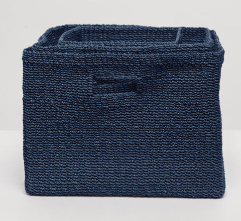 Linton Indigo Blue Abaca Baskets SET of 3 - Herringbone and Company