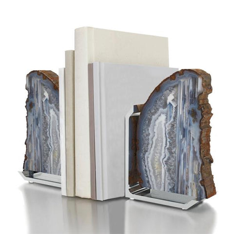 Natural Agate Bookends - Herringbone and Company