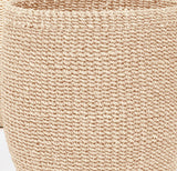 David Bleached Abaca Baskets SET of 3 - Herringbone and Company