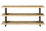 Pierce Triple Shelf Wood and Steel Console Table - Herringbone and Company