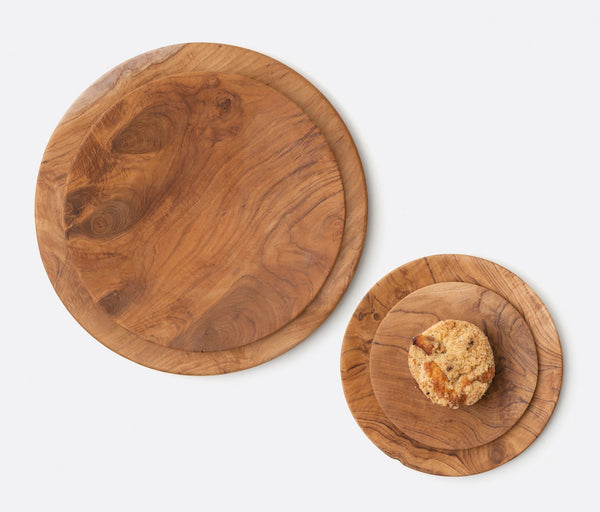 Teakwood Plates: Handcrafted Plates with Unique Woodgrain Finish - Luxus  Heim