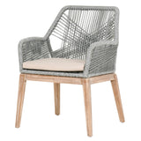 Lomis Smoke Grey Rope Dining Arm Chair (SET OF 2) - Herringbone and Company