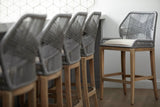 Lomis Grey Rope Counterstool - Herringbone and Company