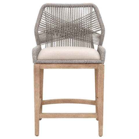 Lomis Grey Rope Counterstool - Herringbone and Company