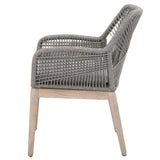 Lomis Smoke Grey Outdoor Rope Dining Arm Chair (SET OF 2) - Herringbone and Company