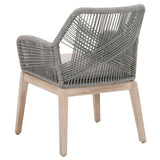 Lomis Smoke Grey Outdoor Rope Dining Arm Chair (SET OF 2) - Herringbone and Company