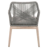 Lomis Smoke Grey Outdoor Rope Dining Arm Chair (SET OF 2) - Herringbone and Company
