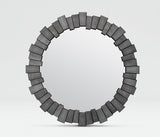 Claudet Ivory Faux Shagreen Mirror - Herringbone and Company