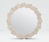 Claudet Ivory Faux Shagreen Mirror - Herringbone and Company