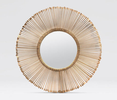 Dew Drop Brass Sunburst Mirror - Herringbone and Company