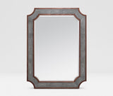 Jamie Wood and Ivory Faux Shagreen Mirror - Herringbone and Company