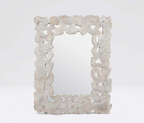 Pete White Teak Driftwood Mirror - Herringbone and Company