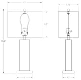Petite Table Lamp Frosted Glass