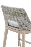 Taippe Stone White with Taupe Stripe Outdoor Rope Counterstool