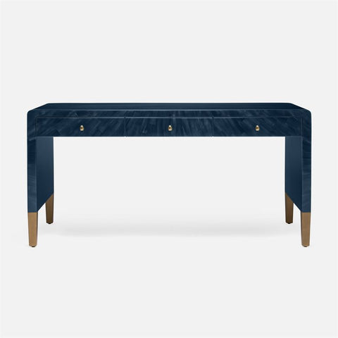 Garland Navy Blue Faux Horn Desk 64 Inch