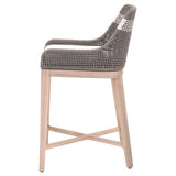 Taippe Grey with White Stripe Outdoor Rope Counterstool