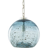 Beautiful Blue Glass Pendant Light