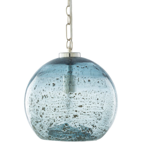 Beautiful Blue Glass Pendant Light