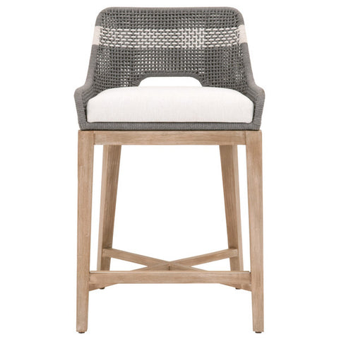 Taippe Grey with White Stripe Rope Counterstool