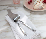 Sophia Mother of Pearl and Silver 2-Piece Cake Serving Set