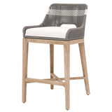 Taippe Grey with White Stripe Rope Barstool