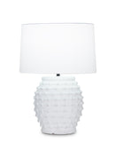 Toby White Hobnail Ceramic Table Lamp