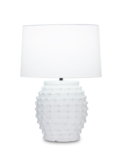 Toby White Hobnail Ceramic Table Lamp