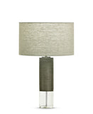 Atlanta Crystal and Dark Antique Bronze Table Lamp - Herringbone and Company