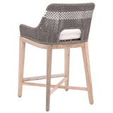 Taippe Grey with White Stripe Outdoor Rope Counterstool