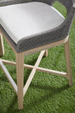 Taippe Grey with White Stripe Outdoor Rope Counterstool