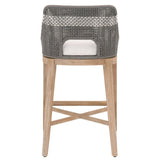 Taippe Grey with White Stripe Rope Barstool