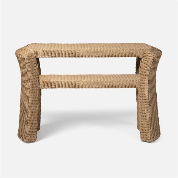 Outdoor rattan console discount table