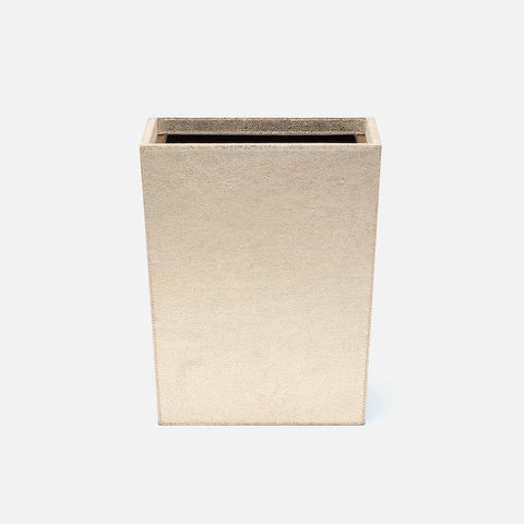 Gold Leather Designer Wastebasket