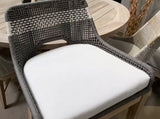 Taippe Grey with White Stripe Outdoor Rope Barstool