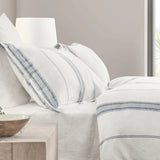 Jameson CASHMERE Linen Blue Stripe Duvet Bedding Collection