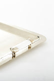 Vallia Nickel Silver and Onyx Large Rectangular Tray MULTIPLE COLORS AVAIL.