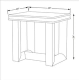 Madison Wood Base with Tan Marble top Side Table