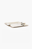 Capo Nickel Silver and White Marble Serving Trays