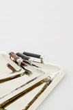 Vallia Nickel Silver and Onyx Large Rectangular Tray MULTIPLE COLORS AVAIL.