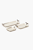 Cerra Nickel Silver and White Bone Square Tray