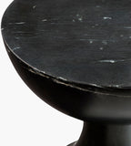 Sheila Natural Black Marble Side Table