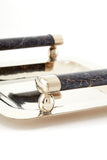 Vallia Nickel Silver and Onyx Large Rectangular Tray MULTIPLE COLORS AVAIL.